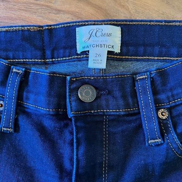 J. Crew Matchstick Dark Wash Jeans - Picture 3 of 5